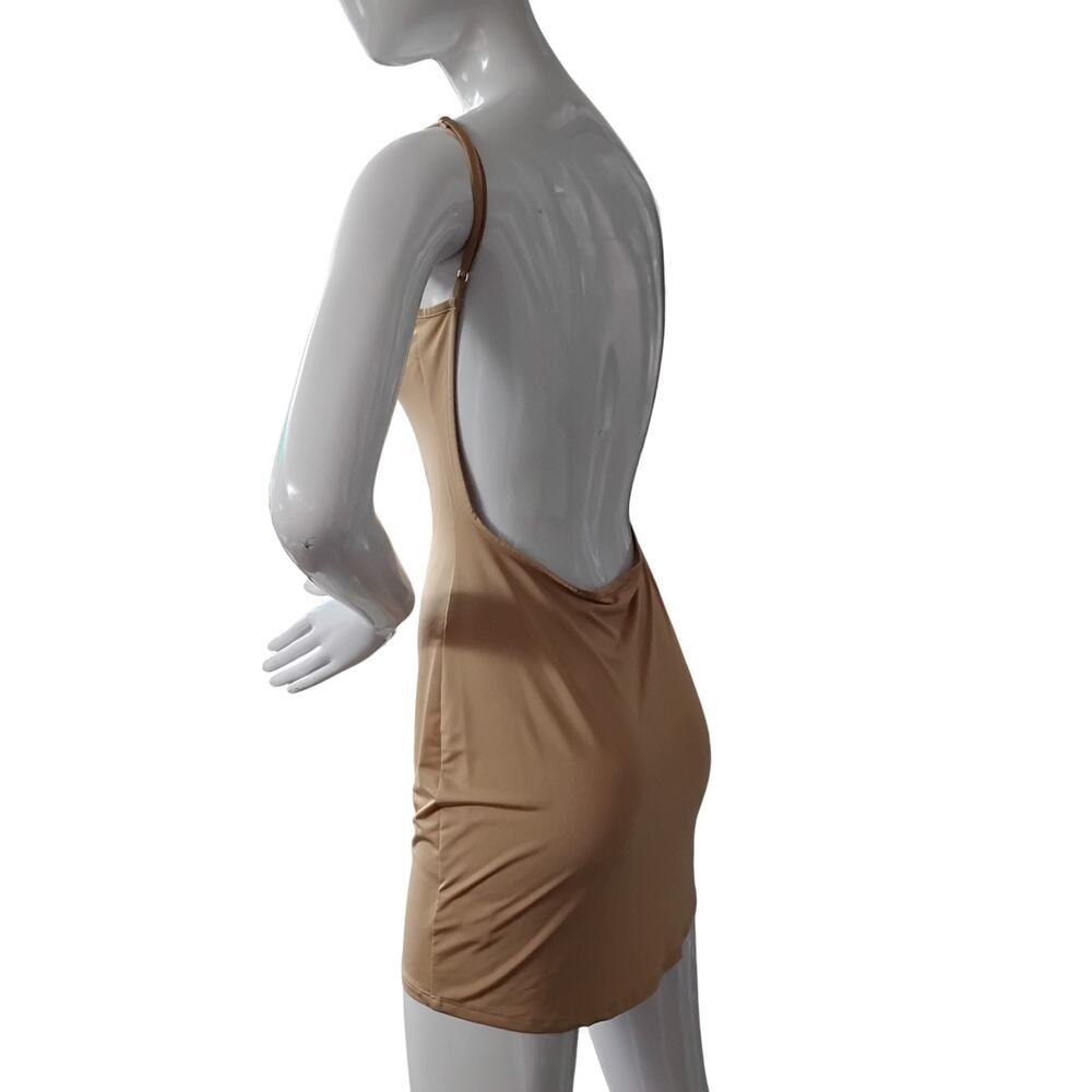 For Love & Lemons Nude Mini Dress Size XS Low Back Sleeveless - Picture 5 of 10
